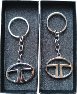 JNV TATA Car Logo Metal Chrome Finish (Silver) Key Chain