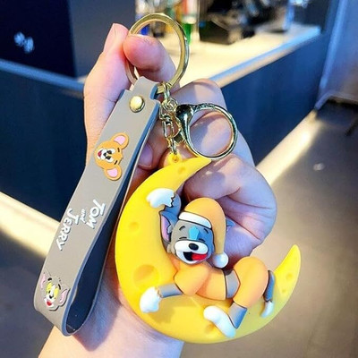Loopee Keychain Yello Moon Tom Key Girls and Boys Key Chain valentine gift couple Key Chain