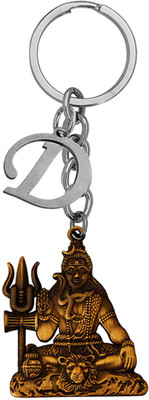 M Men Style Lord Shiv Shankar Mahadev Bholenath Initial Letter Alphabet -D SKey2022428 Key Chain