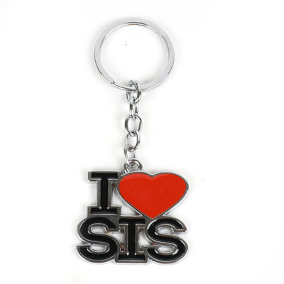 Newview Metal Stylish Trendy I love Sis Unique Design Key Chain Key Chain Key Chain