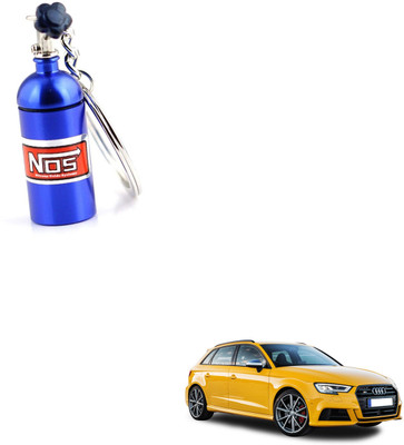 SEMAPHORE NOS Bottle Keychain Pill Box Storage Key Ring Blue for Audi S3 Key Chain