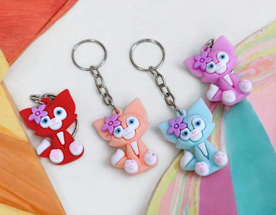 Tera13 Kuromi Design 3D Silicone Soft Rubber Keychain For Bike, Car, Backpack, Keys Key Chain