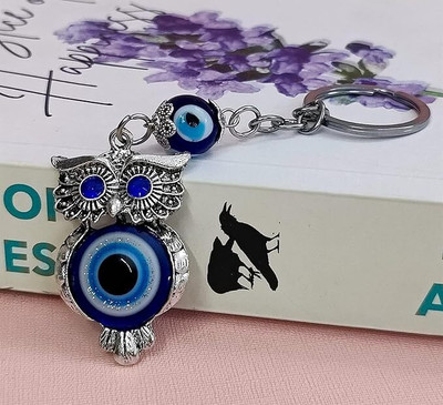 Tera13 Owl Evil Eye Pendant Keychain, Keychain For Bike/Car, Accessories for Bags Key Chain