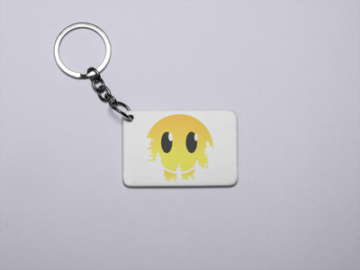 DOGAR ESSENTIALS Dissappearing Emoji- Printed Acrylic Keychains(Pack Of 2) Key Chain