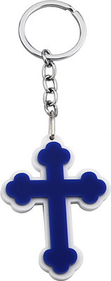 BLESSINGS Cross Acrylic Blue Key Chain
