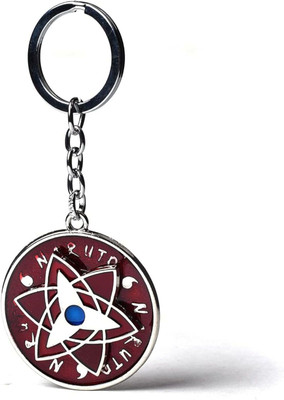 SHRI JI Anime Naruto Eye Of Sharingan Uchiha Revolving Rotating Metal Keychain Key Chain