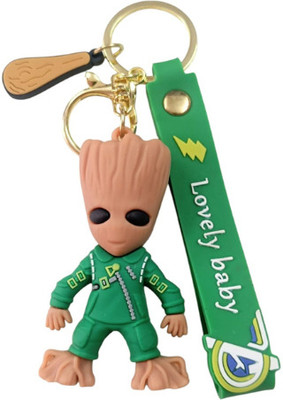 PEARLISH High Quality Groot 3D Silicone keychain Key Chain