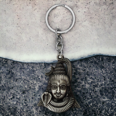 Shiv Jagdamba Religious Lord Shiva Face Head With Sheshnaag Keychain ShivKey202427 Key Chain