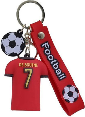 Vadhavan 3D Football Jersey Keychain for Boys – Red Soccer Shirt Key Chain