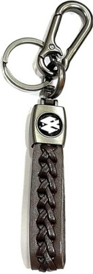 MAG BEE Leather Metal Hook Locking Keychain Compatible with BAJAJ (Brown) Key Chain
