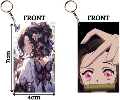 Hariyaali Enterprises LLP Demon Slayer SHINOBU CUTE AND NEZUKO CUTE Unique Style 2 pcs Combo Key Chain