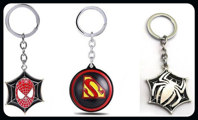 OHZEN SpidermanSupermanBlue Spider Keychain keychain_J334 Key Chain