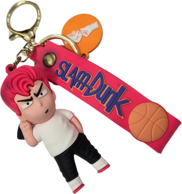 Funfob Slam Dunk Key Chain With Hook & Straps Key Chains For Bike Car (pink) Key Chain