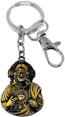AFH Jesus Christ Holy Cross Christian Bronze Lobster Clasp Hook Key Chain Key Chain