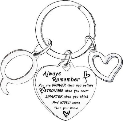 Artisans Crafted Q – Heart Keychain with Initial Letter_Inspirational Gifts Key Chain