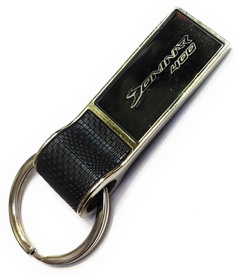 Jdp Novelty Leather Metal Keychain for d-o-m-i-n-a-r Bike.Rectangular Shape. Key Chain