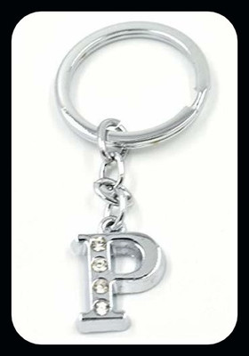 Meeko.com Alphabet Crystal Personalized for Bike / Car Gifting Decorative (Letter P)-KC Key Chain