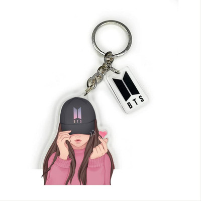 Wehatke customized bts Signature tag Hanging girls Key Chain