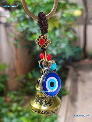 Makqueen Thread Guardian Bell Keychain with evil eye Good Luck key chain Key Chain
