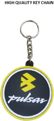 Golden Fox YELLOW AND BLACK RUBBER KEY CHAIN WITH HOOK Key Chain