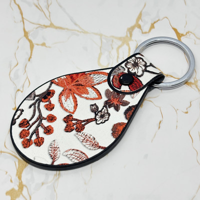 D2Fashion Orange Floral Design Key chain Key Chain