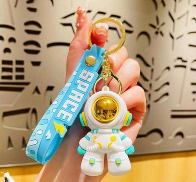 SRG Astronaut PVC Keychain and Keyring with Strap and Charm Blue Key Chain