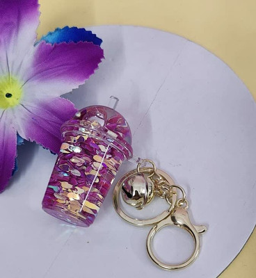 Tera13 Water Glitter Keychain For Kids Keyring For Kids Sipper Shape Keychain For Girls Key Chain