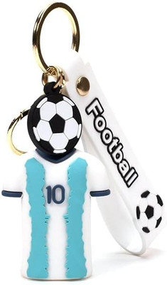 gtrp White Jersey 3D Rubber keychain With Long Ribbon Key Chain