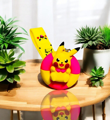 SSAppliances Pikachu Silicone Keychain | 3D Cartoon Character Keyring | Stylish Bag & Key Key Chain