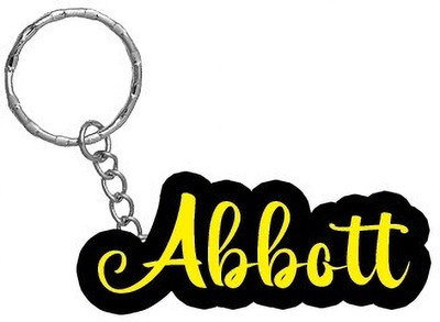 SY Gifts Abbott Name Black Yellow Name Keychain Key Chain