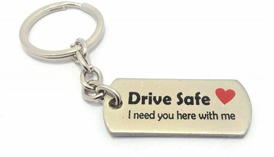 GIKH KeyChain_(Limited Edition ) Drive Safe I need you Here with Me Engraved Key Chain