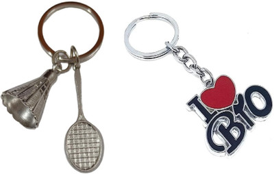 MORELL N-I LOVE BRO KEYCHAIN AND keychain-cock-batminton COMBO Key Chain