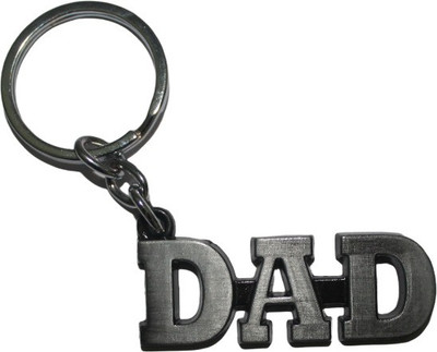 MAG BEE DAD High Quality Metal Silver Words Key Chain for Gifting Key Chain