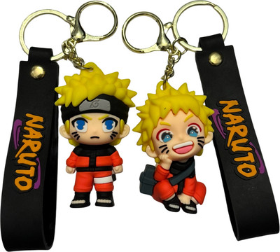 Clink Naruto Anime Keychain (Pack of 2) | Premium 3D Key Ring for Bags Bikes & Car Key Chain