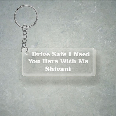 SY Gifts Drive SafeDesign With Shivani Name Key Chain