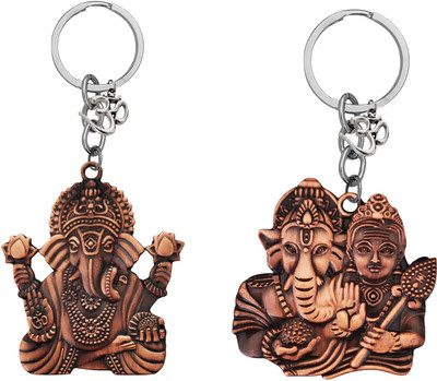 M Men Style Lord Ganesha Om Metal Key Ring – Keychain for Car, Bike & Office Skey595-601 Key Chain