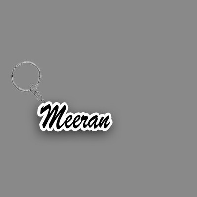 SY Gifts SYG Meeran Name Keychain White And Black Key Chain