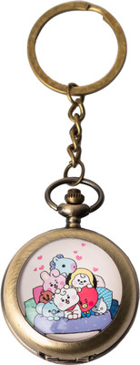 RainSound BTS Army BT21 Cute Character H Pocket watch Key Chain