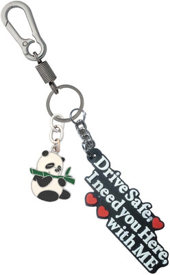 HANDSOME ISK Baeautiful Rubber Drive Safe With Bamboo panda Fashionable Locking Lock Key Chain