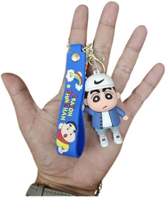 Keychain gallery Cartoon Character Keychain with Blue Strap Cute Cap Figure Key Chain