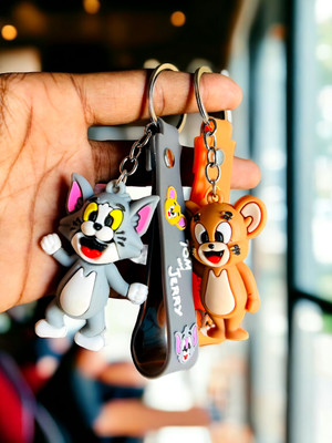 Wolcentra Tom & Jerry Combo pack || 3d Cartoon Keychain Key Chain