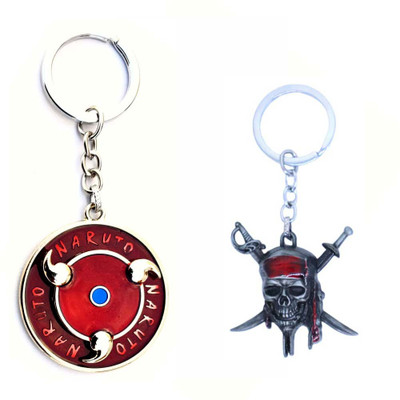 ShopTop Spinning Naruto with Pirates Of The Caribbean Captain Jack Sparrow Mask Key Chain