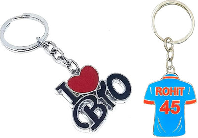 MOREL I LOVE BRO KEYCHAIN AND Rohit Sharma JERSEY COMBO Key Chain