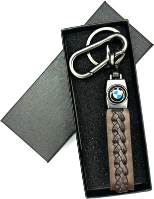 FLAMBE bmw Brown Leather Design Belt Keychain Key Chain