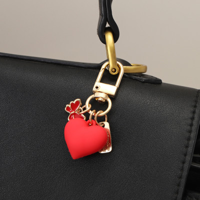 Salty The Red Heart Tote Bag Charm Key Chain