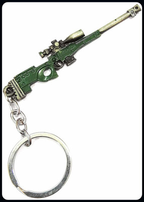 gtrp Pubg AWM Sniper Devil Matt GREEN Skin Weapon Gun Key Chain-A Key Chain