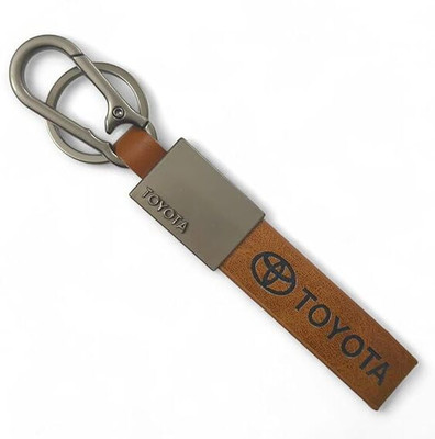 GIFTZI Leather Keychain for toyota Car with Metallic Hook Stylish Leather Key Chain Key Chain