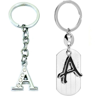 ShopTop Combo Letter A metal key chain for men/women Key Chain