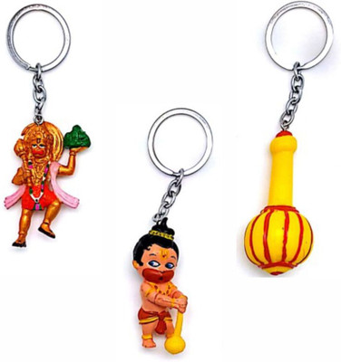 BLESSINGS Set Of 3 Hanuman Keychain Key Chain