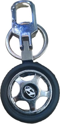 Golden Fox Wheel Hyundai Logo Locking Key Chain Key Chain